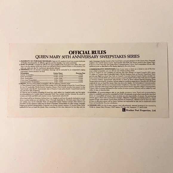 Vintage 80s Queen Mary and the Spruce Goose Brochures Pamphlets Guide Map - Picture 13 of 16